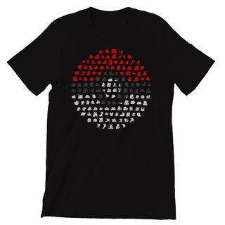 All Pokemon PokeBall Themed T-Shirt Men's Unisex Black Tee Shirt