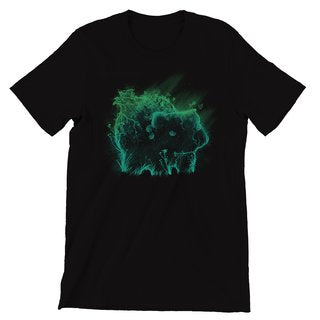 Bulbasaur Gras Type Pokemon Themed T-Shirt Men's Unisex Black Tee Shirt