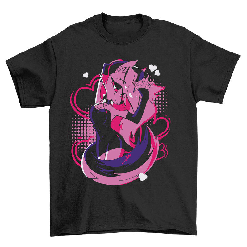 Hazbin Hotel T-Shirt Cute Loona Unisex Black Tee Shirt