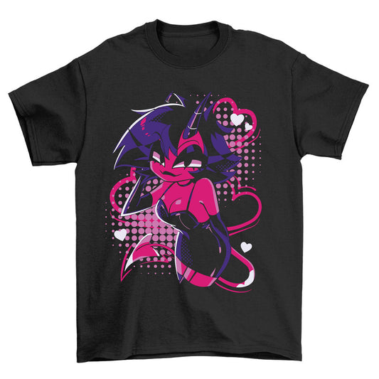 Hazbin Hotel Themed T-Shirt Cute Millie Unisex Black Tee Shirt