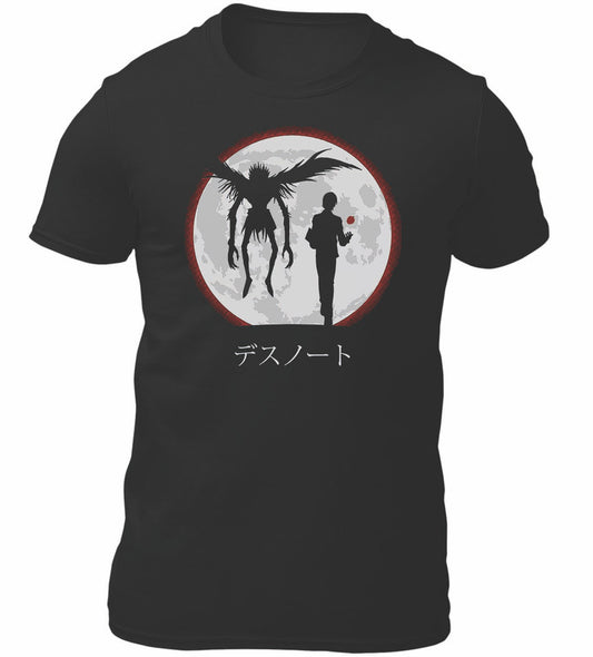 Death Note Silhouette Anime Themed T-Shirt Men's Unisex Black Tee Shirt