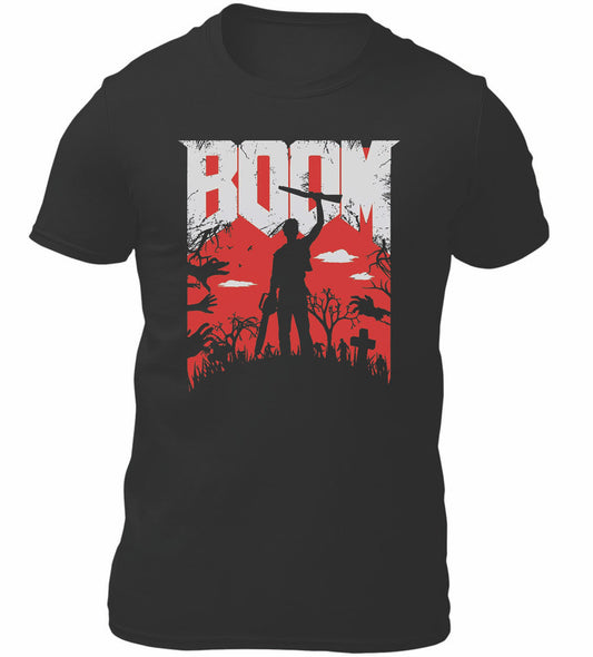 Evil Dead Boom Stick Novelty T-Shirt Men's Unisex Black Tee Shirt