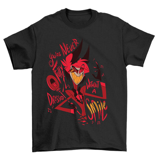 Hazbin Hotel T-Shirt Never Fully Dressed Unisex Black Tee Shirt