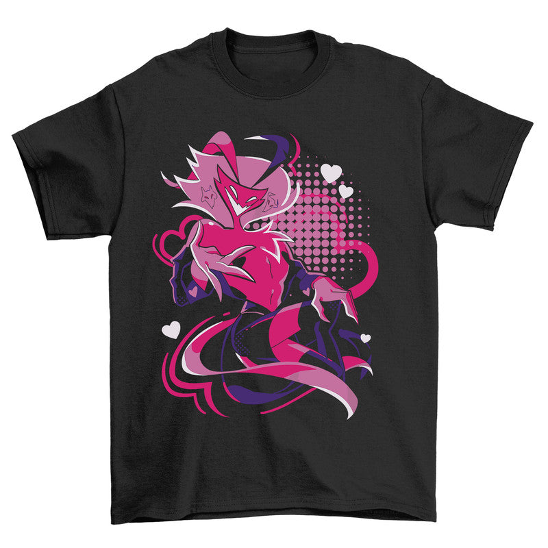 Hazbin Hotel T-Shirt Ozzie Heart Unisex Black Tee Shirt