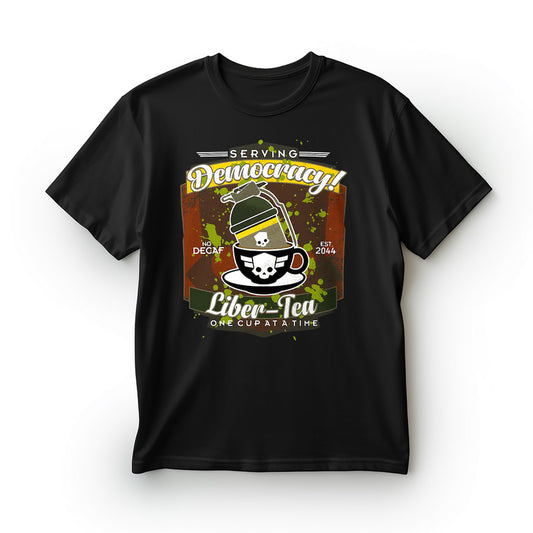 Serving Democray Helldivers 2 T-Shirt Men's Unisex Black Tee Shirt