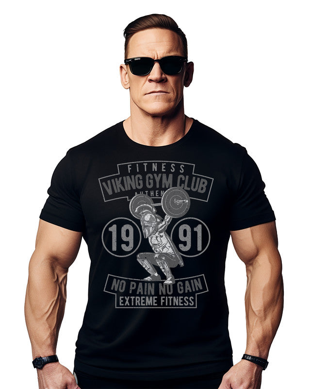 Viking Gym Club Design Men's Workout Bodybuilding T-Shirt