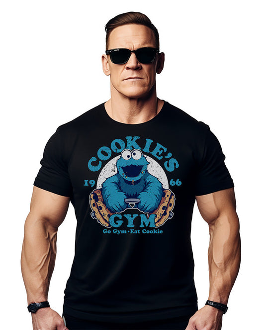 Cookie Monster Gym Shirt Design Men's Gym T-Shirt