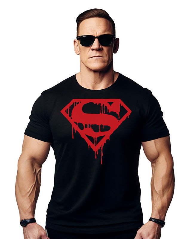 Superman Blood Death Gym Design Men's Workout Bodybuilding T-Shirt